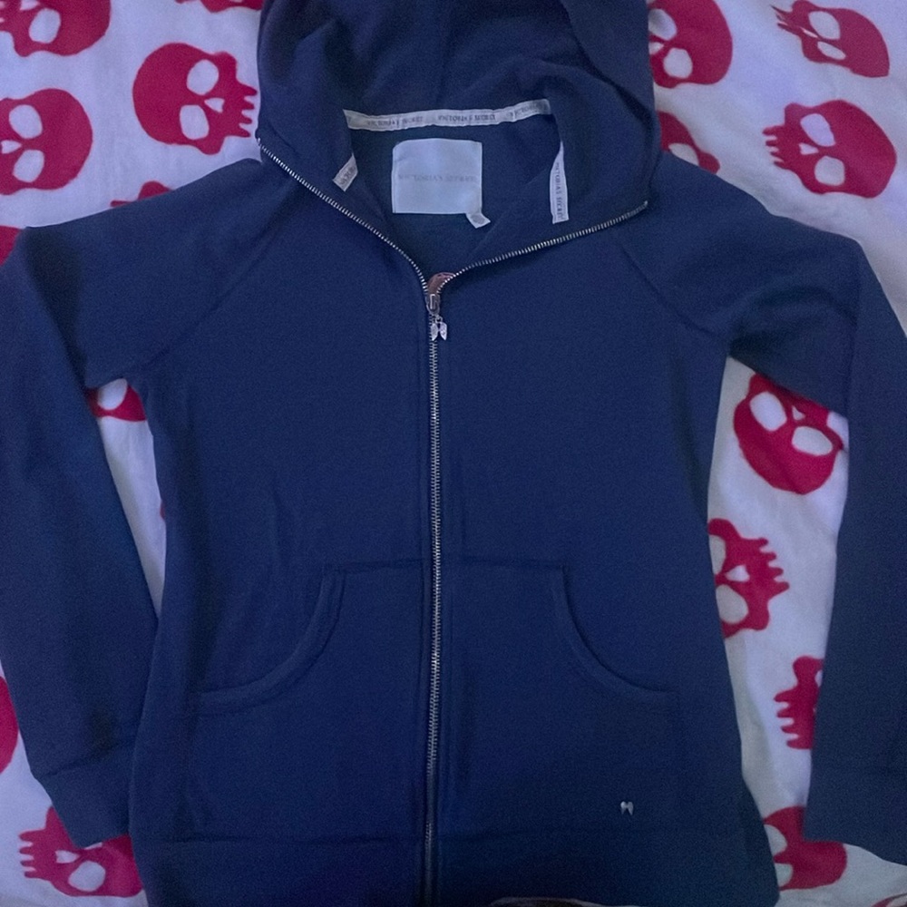 vintage victoria’s secret tracksuit jacket with sparkle/bling text